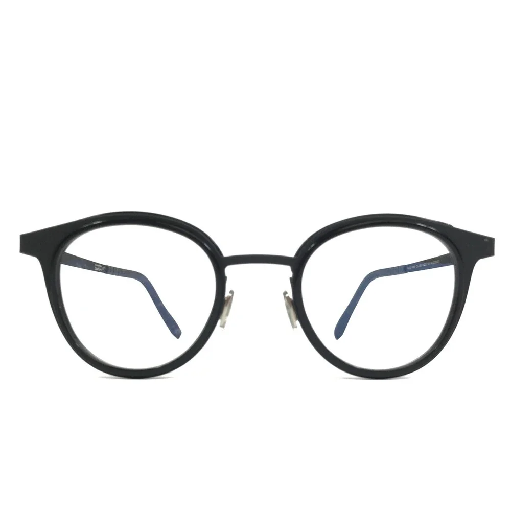 Blackfin Eyeglasses Frames PALOS BF884 COL. 1082 Black Round Full Rim 45-22-145